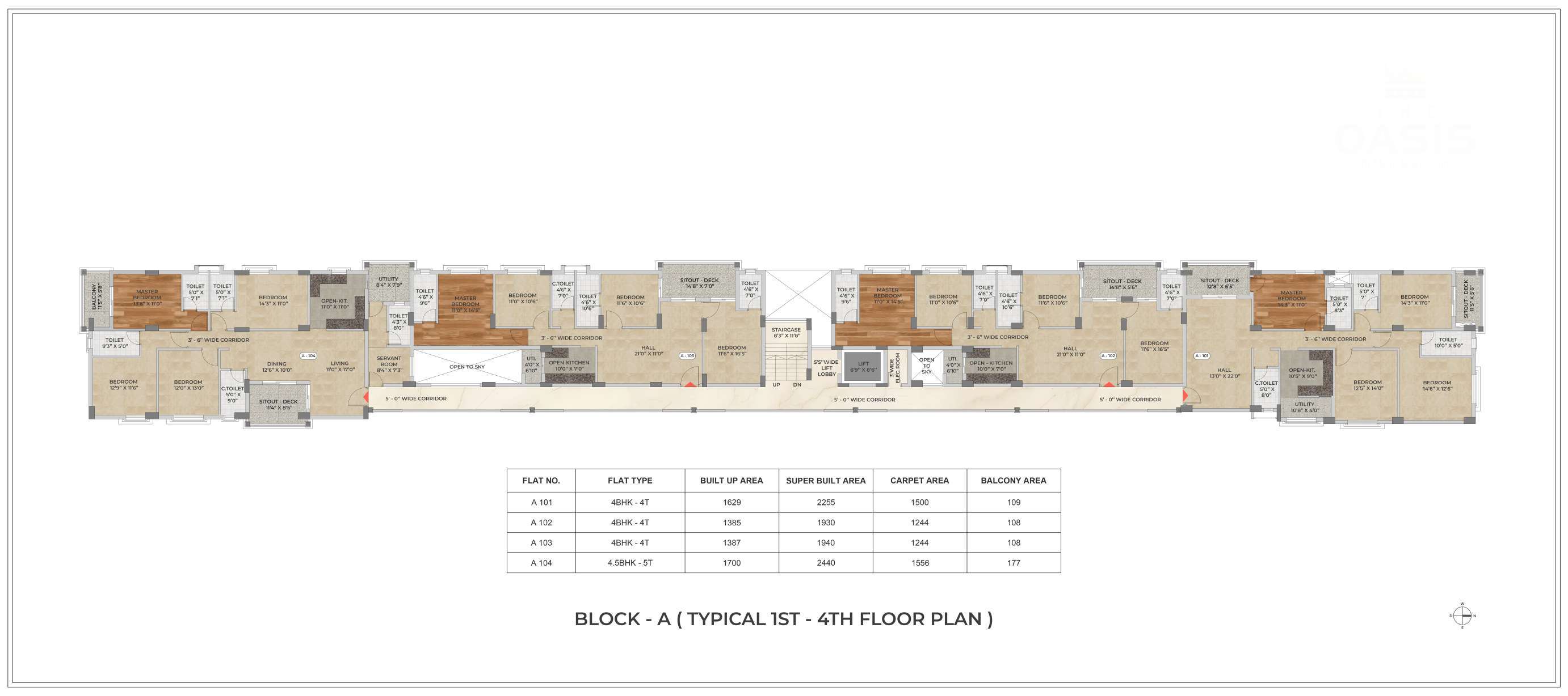 Block A Typical Floor Layout