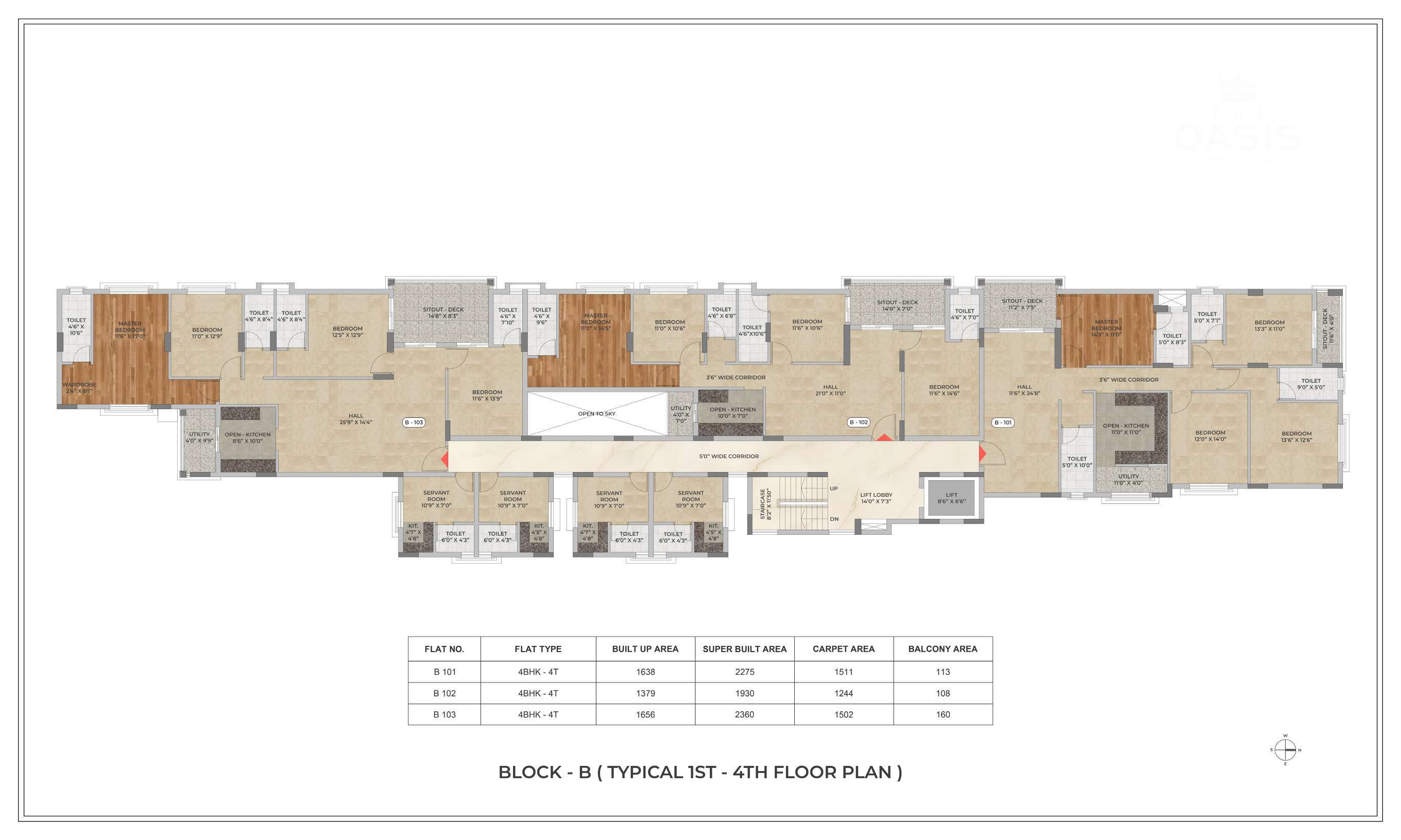 Block B Typical Floor Layout